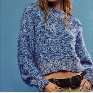 NWT Free People Stardust Pullover | Blueberry Combo | Size Small